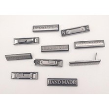 El Işçiliği Yazılı Metal Etiket Plaka, Füme Renk, Şık ve Dayanıklı Dekorasyon Aksesuarı