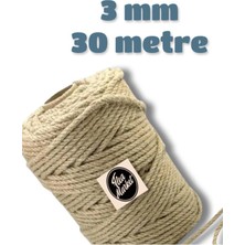 3 mm 30 M Jüt Halat, Kendir ve Dekor Ipi, Doğal ve Şık Kullanım Için Ideal