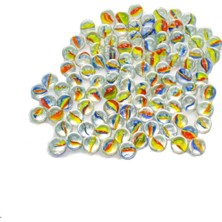 25 Adet Renkli Cam Misket Nostaljik Oyuncak Seti