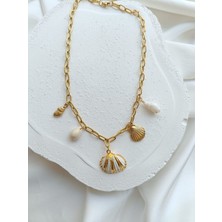 Midye Charmlı Ataç Kolye