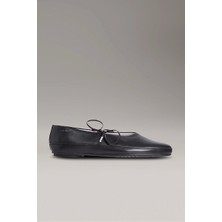 Calvin Klein Kadın Deri Mary Jane Siyah Sneaker HW0HW02656-BEH