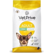 Vet Prive Adult  Premium Kalite Kuzu Etli Küçük Irk Yetişkin Köpek Maması 3 kg Evcil Dostlar İçin