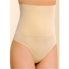 Ten Yüksek Bel Silikonlu Slip Külot Korse