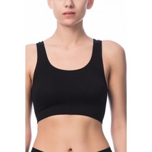 Kadın Siyah Geniş Askılı Yarım Büstiyer 2410