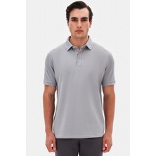 Ds Damat Regular Fit Gri Pike Dokulu T-Shirt 4HC146551001M