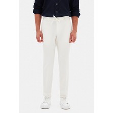 D'S Damat Ds Damat Slim Fit Beyaz Gofre Jogger Pantolon 4HC03KM01321M