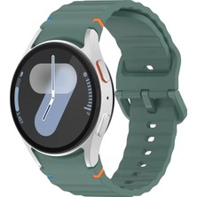 Forzacase Samsung Galaxy Watch 7 40MM ile Uyumlu Wavy Style Tokalı Silikon Kordon Kayış - FC1101