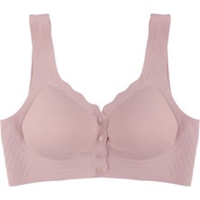 Balensiz Lazer Dikişsiz Kaplı Önden Kopçalı Sütyen Büstiyer