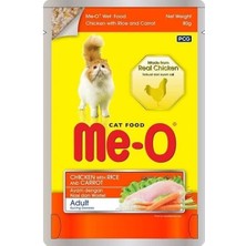 Meo Adult Jöle Tavuk ve Havuçlu Yetişkin Konserve Kedi Maması 80 gr