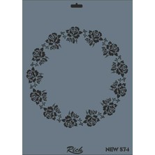 Rich New Seri N-574 Stencil 35X25 cm