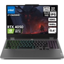 Lenovo Loq I7-13650HX 8-Gbddr5 4 Tbssd RTX4050 (6GB-105W) 15.6" Fhd Windows 10 Pro Aı Taşınabilir Bilgisayar 83DV0118TRFR71