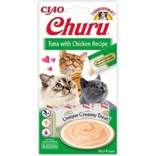 Inaba Ciao Churu Cream Ton Balıklı ve Tavuklu Sıvı Kedi Ödül Maması 14 gr 4 Adet