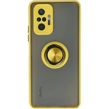 Xiaomi Redmi Note 10 Pro Kılıf Montreal Yüzüklü Silikon Kapak - Sarı