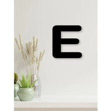 E Harfi Lazer Kesim Ahşap Duvar Yazısı, Isim Yazımı Için Şık ve Doğal Detay