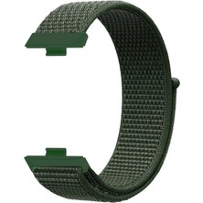 Huawei Watch Fit 3 Uyumlu Nefes Alan Kumaş Hasır Cırt Cırt Kordon