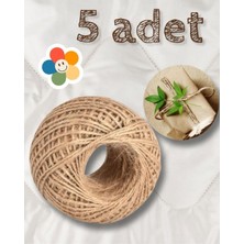 5 Adet 100 gr 100 Metre Jüt Ip, Hasır ve Kendir Ip, Paketleme Ipi