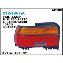 Corolla 1993-1998 AE101 Arka Stop Lamba Sol Depo