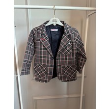 Ekose Desen Astarlı Ceket