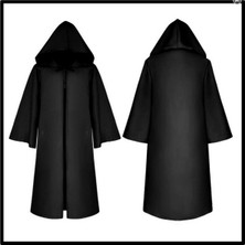 Siyah Kapüşonlu Pelerin, Cadılar Bayramı Saten Cübbe, Star Wars Temalı Pelerin