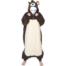 Kahverengi Yetişkin Ayı Kigurumi Rahat ve Eğlenceli Gece Giyim Kostümü