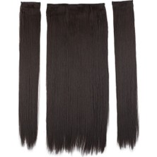 Ne Lazım Bana Fiber Sentetik Düz Yarım Ay + 2 Yan Çıt Çıt / Kahverengi