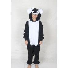 Yetişkin Siyah Kedi Kostümü Rahat ve Eğlenceli Pijama Tarzı Ürün