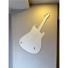 Şık Siyah Ahşap Dekoratif Gitar, Evinize Tarz Katacak Özel Tasarım