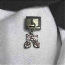 Stainles Steel Zirkon Taşlı Kiraz Detaylı Charm
