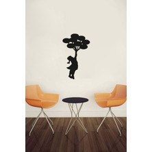 Lazer Kesim Balonlu Kız Duvar Dekor Tablosu, Şık ve Modern Duvar Süsü