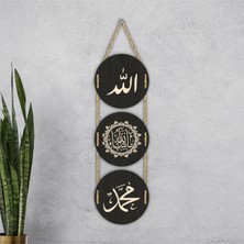 Siyah Ahşap Duvar Süsü, Klasik ve Şık Dekoratif Tasarım