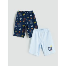 Lc Waikiki Yeni Sezon Bisiklet Yaka Baskili Erkek Cocuk Sort 2'li - S5IS51Z1