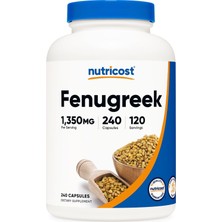 Nutricost Fenugreek(Çemen Tozu) Seed 1350MG 240 Capsules - Gluten Free, Non-Gmo