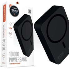 Powerway 10.000MAH PD15W Magsafe Kablosuz Wireless Taşınabilir Şarj Cihazı Siyah Powerbank TXM10