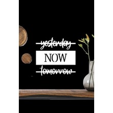 Yarın ve Bugün Temalı Lazer Kesim Duvar Süsü, Şık ve Modern Dekoratif Obje