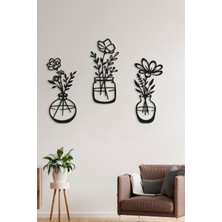 Hall Breathe Ahşap Dekoratif Duvar Vazo Siyah 35 x 15 cm Doğa Temalı Ahşap Malzeme ile Modern Tasarım