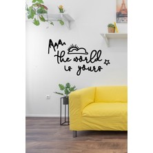 Siyah Ahşap Duvar Yazısı, Lazer Kesim Dekorasyon, Modern Duvar Süsleri