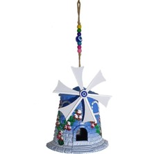 Büyük Mavi Yel Değirmeni Bahçe ve Balkon Dekoru