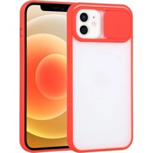 Ally iPhone 12 6.1 Kamera Lens Korumalı Sürgülü Tpu Şeffaf KILIF-(1903)