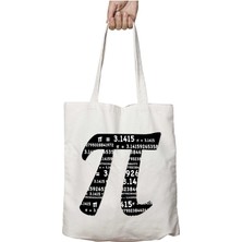 Pi Günü Pi Day 3.14 Pi Sayısı Iki Tarafı Kalıcı Baskılı Yıkanabilir Okul Plaj Omuz Bez Çantası