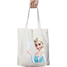 Elsa Kristoff Iki Taraf Kalıcı Yıkanabilir Okul Plaj Omuz Bez Çanta