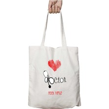 Kişiye Özel Doctor Doktor Head Iki Tarafı Kalıcı Baskılı Yıkanabilir Çanta