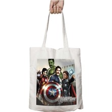 Yeşilçam Kahramanları Hulk Iki Tarafı Kalıcı Baskılı Yıkanabilir Okul Plaj Omuz Bez Çantası