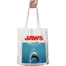 Jaws Horror Korku Iki Taraf Kalıcı Yıkanabilir Okul Plaj Omuz Bez Çanta