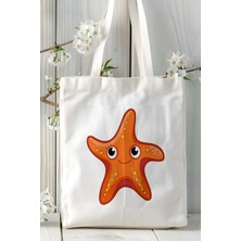 Deniz Yıldızı Baskılı Omuz Çanta Kişiye Özel Model 7