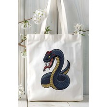 Kobra Baskılı Omuz Çanta Kişiye Özel Model 3