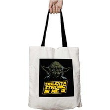 Siyah Kulplu Dislexya Strong In Me Is Yoda Yıkanabilir Okul Omuz Çanta
