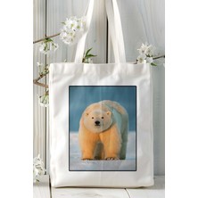 Kutup Ayısı Baskılı Omuz Çanta Kişiye Özel Model 5