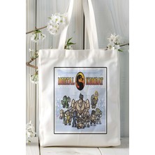 Mortal Kombat Oyun Baskılı Bez Çanta Omuz Çantası Kişiye Özel Model 33