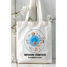 Network Yöneticisi Baskılı Bez Omuz Çantası Kişiye Özel Model 16