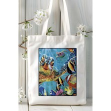 Deniz Kaplumbağası Baskılı Omuz Çanta Kişiye Özel Model 6